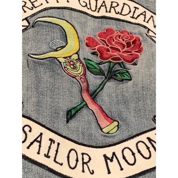 RARE BoxLunch Exclusive x Pretty Guardian Sailor Moon Denim Jacket Size SM - Picture 11 of 13
